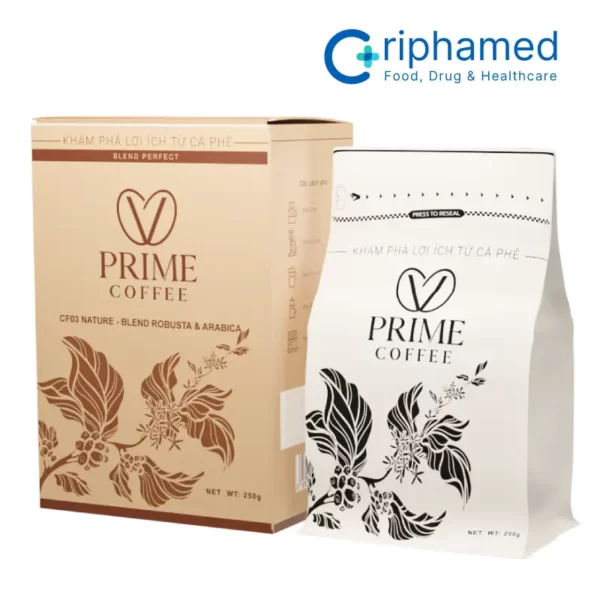 V-prime Coffee Cf03 Nature - Blend Robusta & Arabica, Cf03 Nature (cà Phê Xay) - Droppii Mall