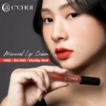 Ảnh Mẫu Son Kem Khoáng C’choi M02 Muddy Red đỏ đất - Mineral Lip Cream - Punar - Droppii Mall