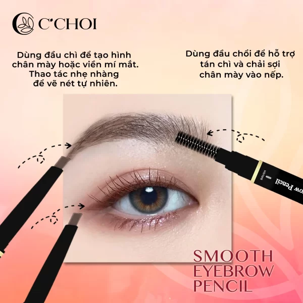 Cách Sử Dụng Chì Kẻ Mày C'choi - Smooth Eyebrow Pencil - Punar - Droppii Mall