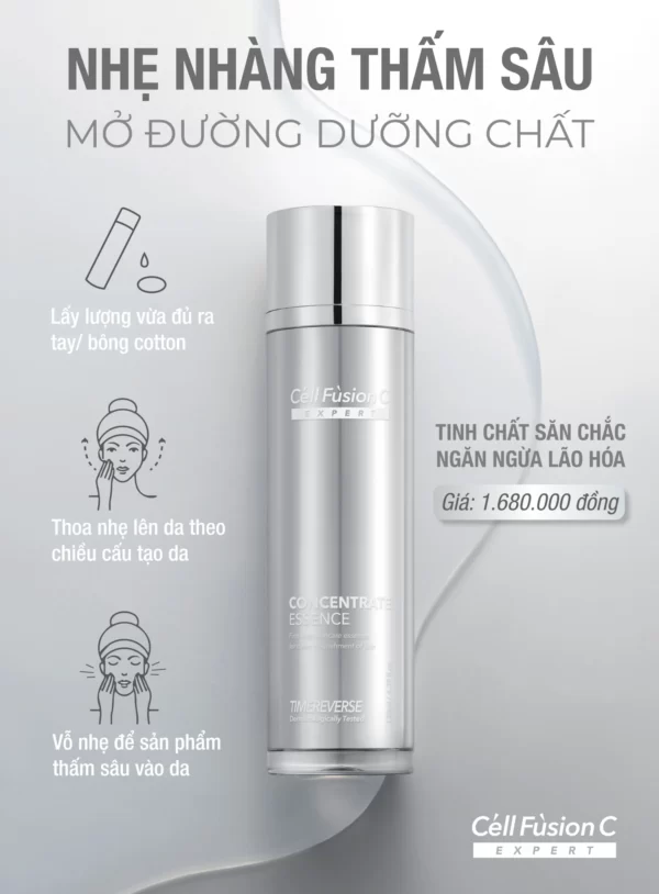 Cách Sử Dụng Tinh Chất Time Reverse Concentrate Essence Cell Fusion C Expert - Droppii Mall