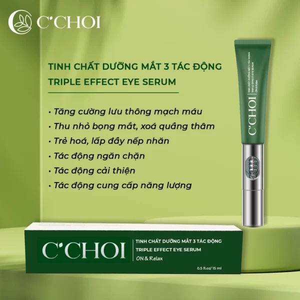 Công Dụng Tinh Chất Dưỡng Mắt 3 Tác động C’choi - Triple Effect Eye Serum - Punar - Droppii Mall