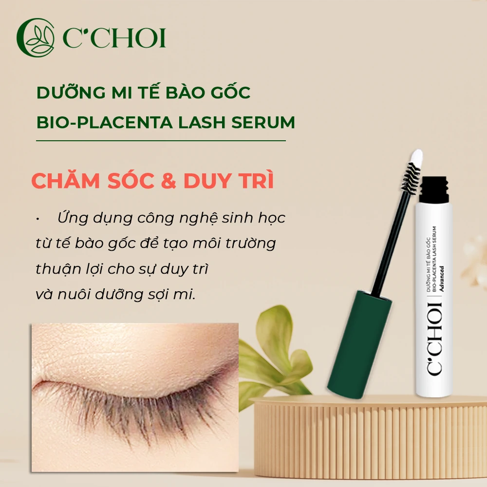 Dưỡng Mi Tế Bào Gốc C'choi - Bio-placenta Lash Serum - Tạo Môi Trường Thuận Lợi Nuôi Dưỡng Mi - Punar - Droppii Mall