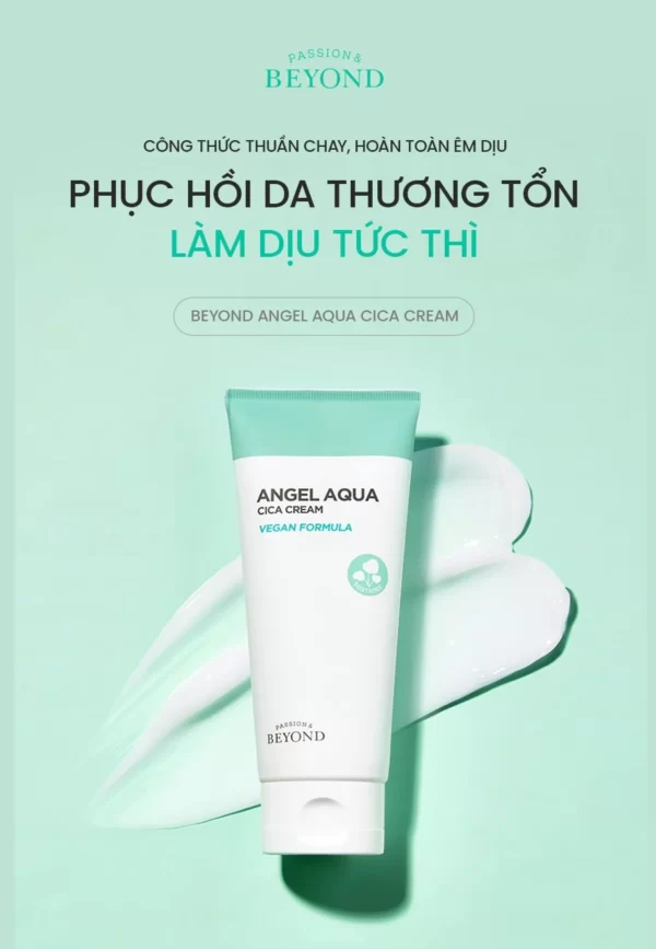 Kem Dưỡng Phục Hồi Da Beyond Angel Aqua Cica Cream Vegan Formula - Phục Hồi Và Làm Dịu Da Tức Thì - Lg Vina - Droppii Mall