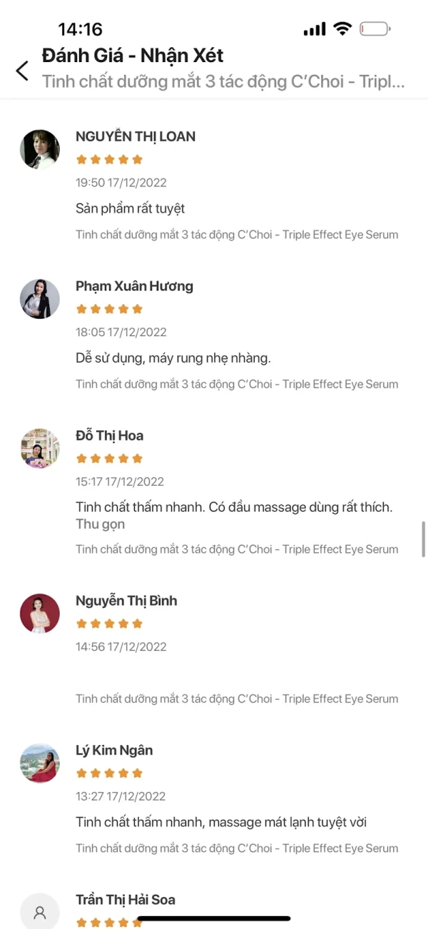 Nhận Xét đánh Giá Review Tinh Chất Dưỡng Mắt C’choi 3 Tác động - Triple Effect Eye Serum