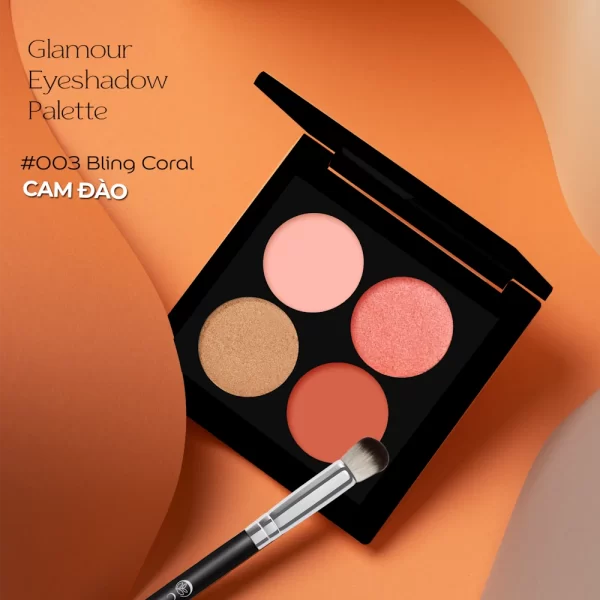 Phấn Mắt C’choi Tông Cam đào Màu #003 Bling Coral - Glamour Eyeshadow Palette