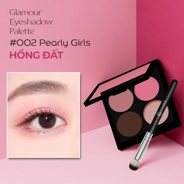 Phấn Mắt C’choi Tông Hồng đất Màu #002 Pearly Girls - Glamour Eyeshadow Palette