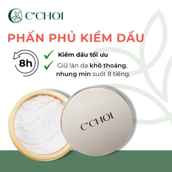 Phấn Phủ Kiềm Dầu C'choi Velvet Film Powder Foundation Kiềm Dầu Suốt 8 Tiếng