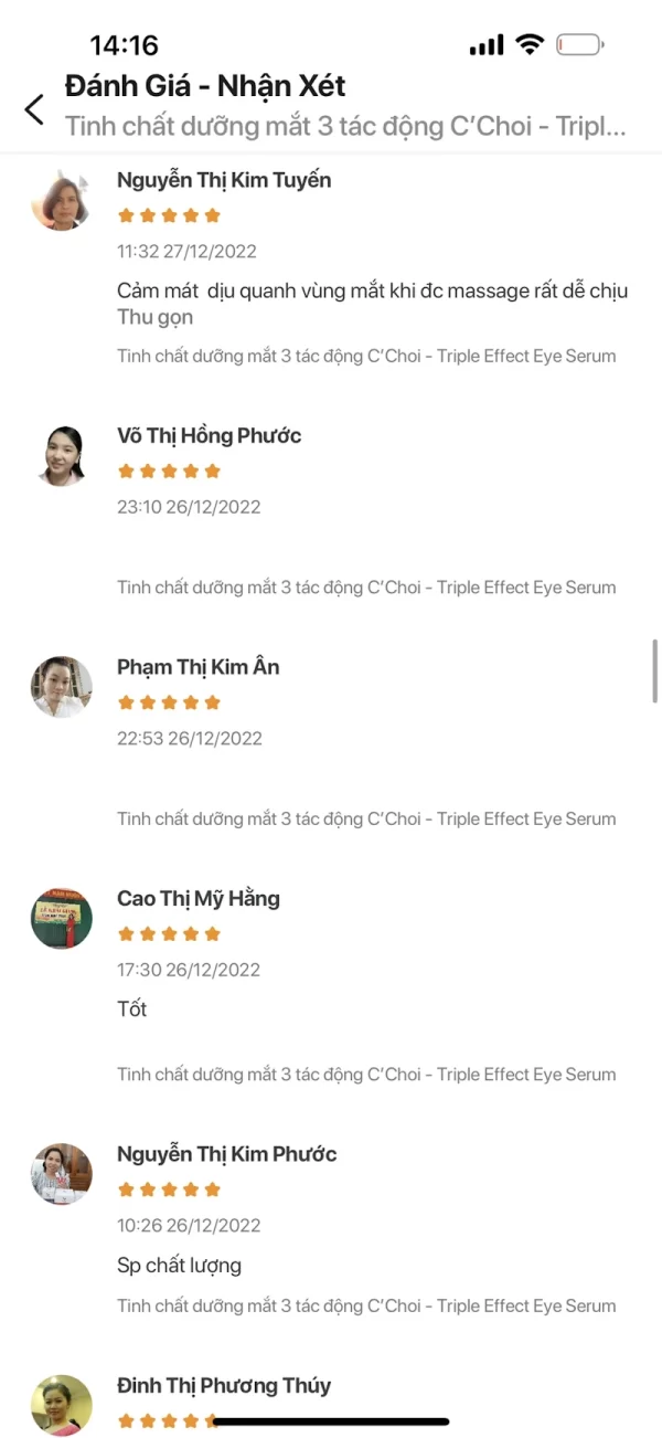 Review Tinh Chất Dưỡng Mắt C’choi Eye Serum 3 Tác động Triple Effect