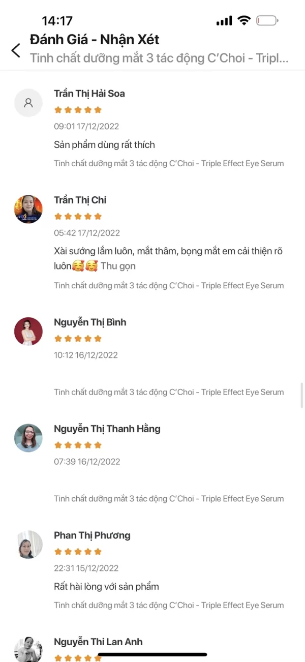 Review Nhận Xét đánh Giá Tinh Chất Dưỡng Mắt C’choi 3 Tác động - Triple Effect Eye Serum