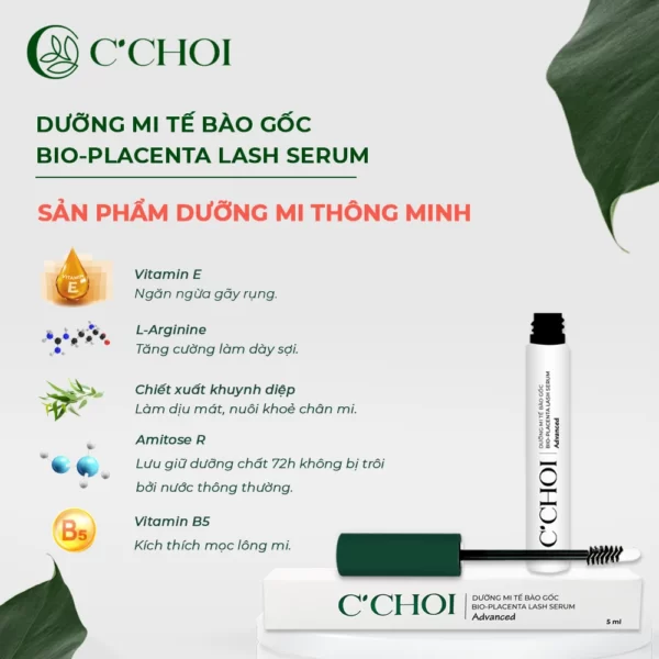 Thành Phần Dưỡng Mi Tế Bào Gốc C'choi - Bio-placenta Lash Serum - Punar - Droppii Mall