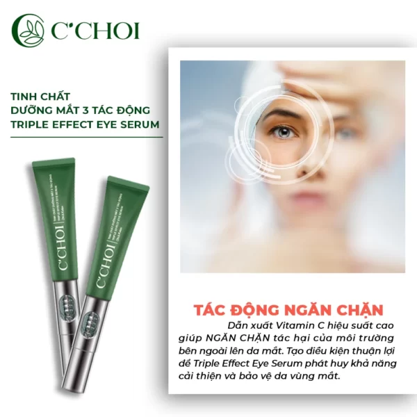 Tinh Chất Dưỡng Mắt 3 Tác động C’choi - Triple Effect Eye Serum - Tác Dụng Của Vitamin C Hiệu Suất Cao - Punar - Droppii Mall