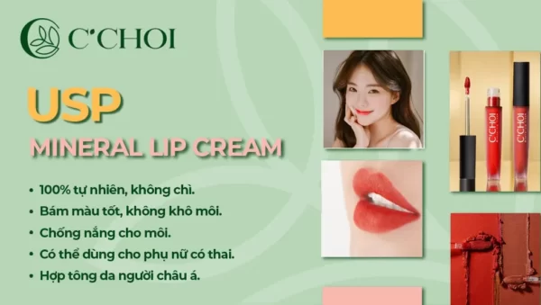 Ưu điểm Son Kem Khoáng C’choi - Mineral Lip Cream - Punar - Droppii Mall